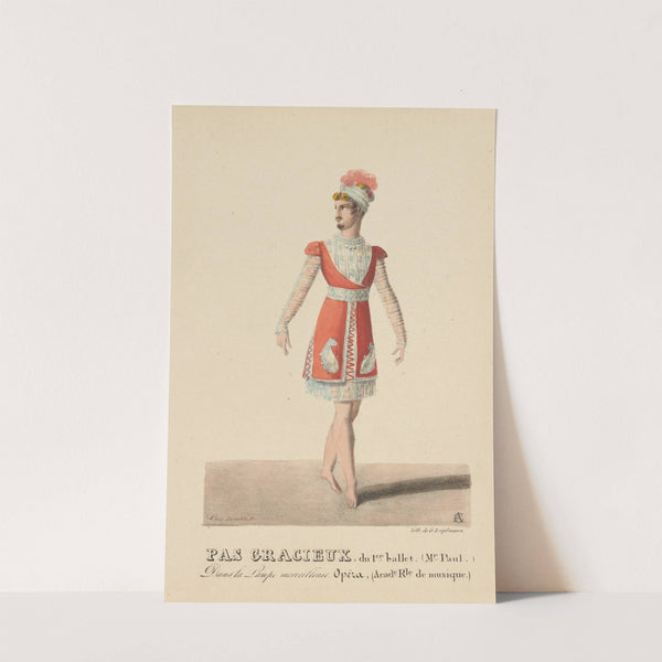 Pas gracieux du 1er ballet. (Mr. Paul) Dans La lampe merveilleuse, opéra, Acad’e R’le de musique (1822) by Auguste Garneray