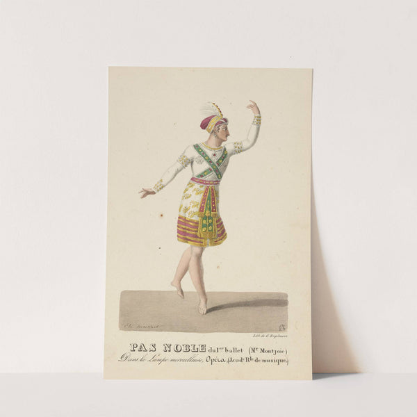 Pas noble du 1er ballet (Mr. Montjoie) dans La lampe merveilleuse, opéra (1822) by Auguste Garneray