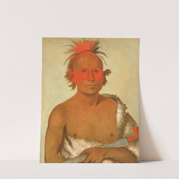 Pash-ee-pa-hó, Little Stabbing Chief, the Younger, One of Black Hawk's Braves by George Catlin