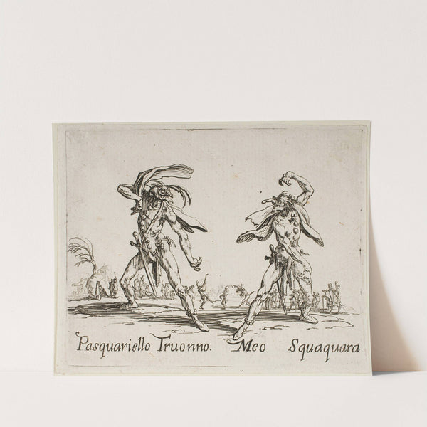 Pasquariello Truonno and Meo Squaquara (1631) by Jacques Callot