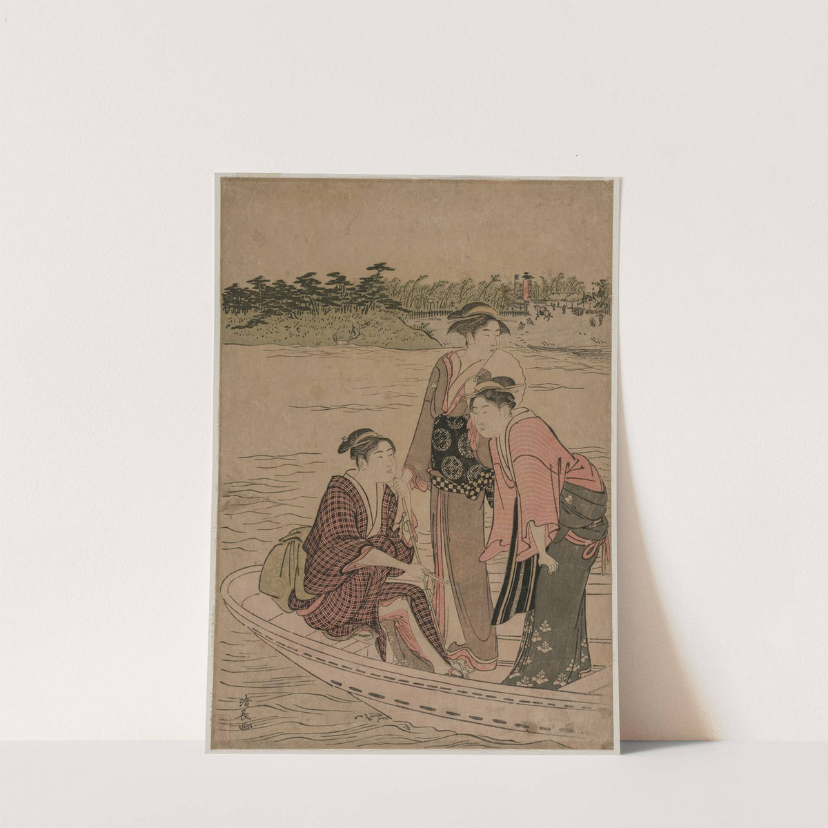 Passengers in a Ferry Boat on the Sumida River (1784) by Torii Kiyonaga