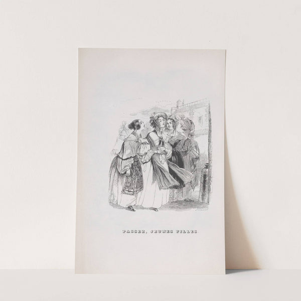 Passing Young Girls by J. J. Grandville