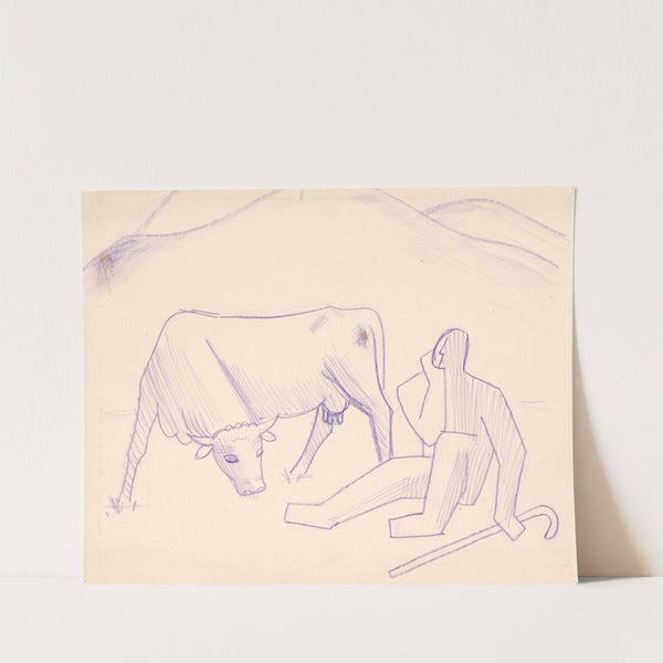 Pastier s kravou by Mikuláš Galanda