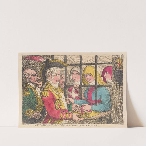Pastime in Portugal or a visit to the nunnerys by Thomas Rowlandson