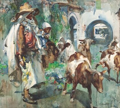 Pastor Con Su Rebaño (Shepherd With His Herd)