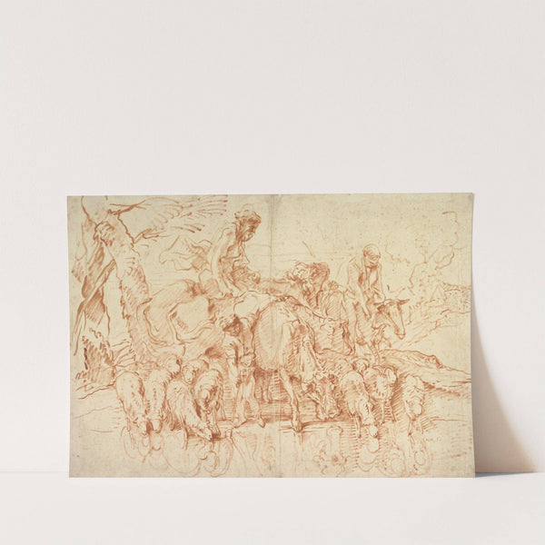 Pastoral Journey with Flocks and Herds at a Stream (1660–64) by Giovanni Benedetto Castiglione