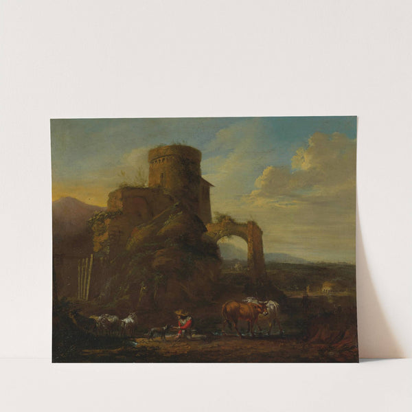 Pastoral Landscape With Ruins by Andries Both