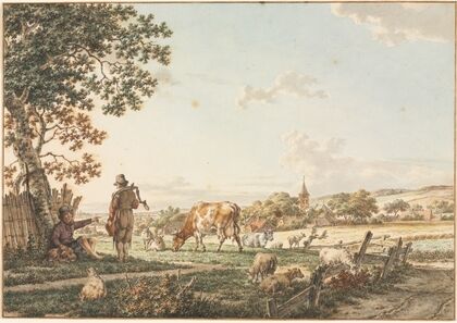 Pastoral Landscape with Village (1799)