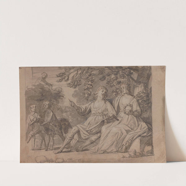 Pastoral scene of a man and a woman by Gerard van Honthorst