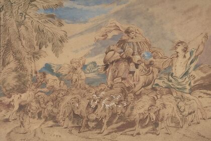 Pastoral Scene; Shepherds and Their Flock