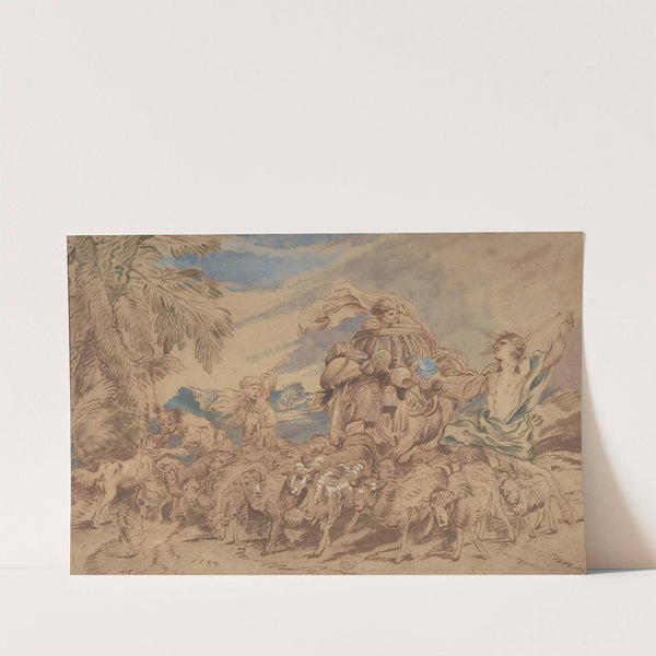 Pastoral Scene; Shepherds and Their Flock by Michel Corneille the younger