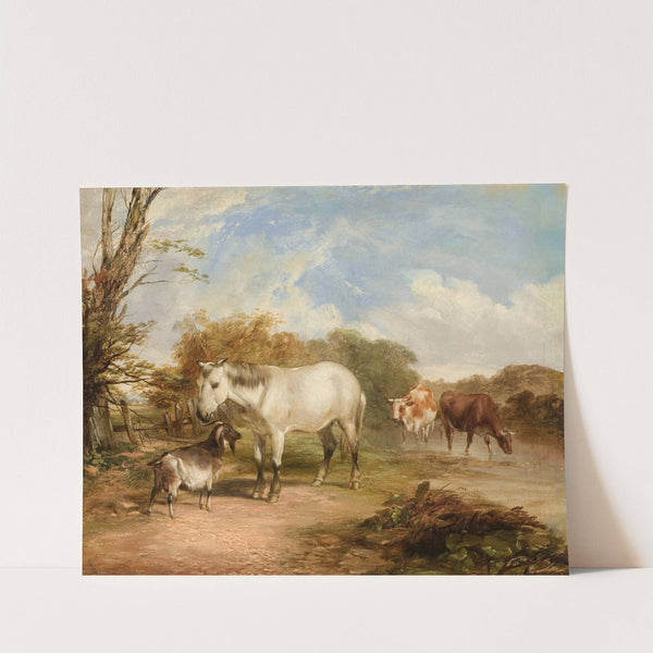 Pastoral Scene with Horse by Thomas Sidney Cooper