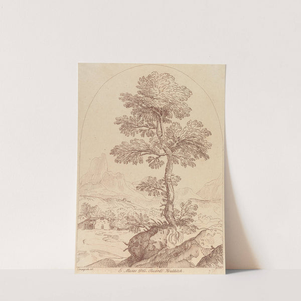 Pastoral scene with tree by George Knapton