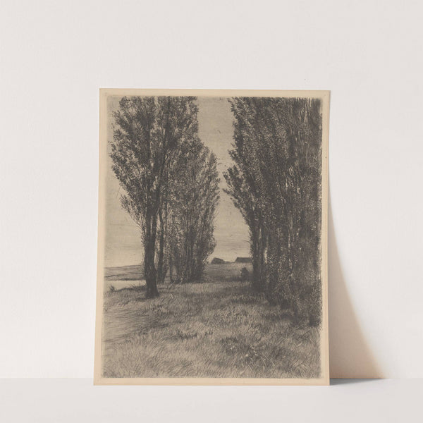 Pasture landscape with poplars (1896) by Peter von Halm