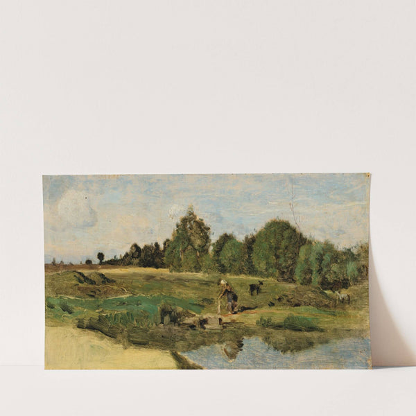 Pastures In The Sarthe by Jean-Baptiste-Camille Corot