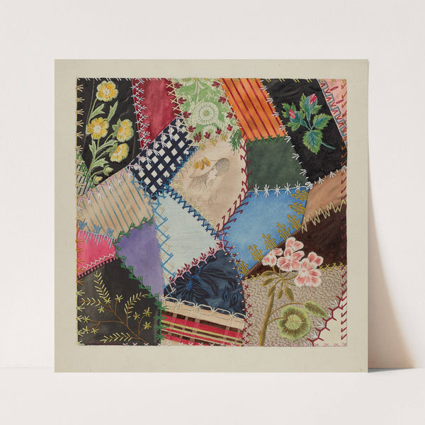 Patchwork Quilt (Section) (c. 1937) by Edith Towner