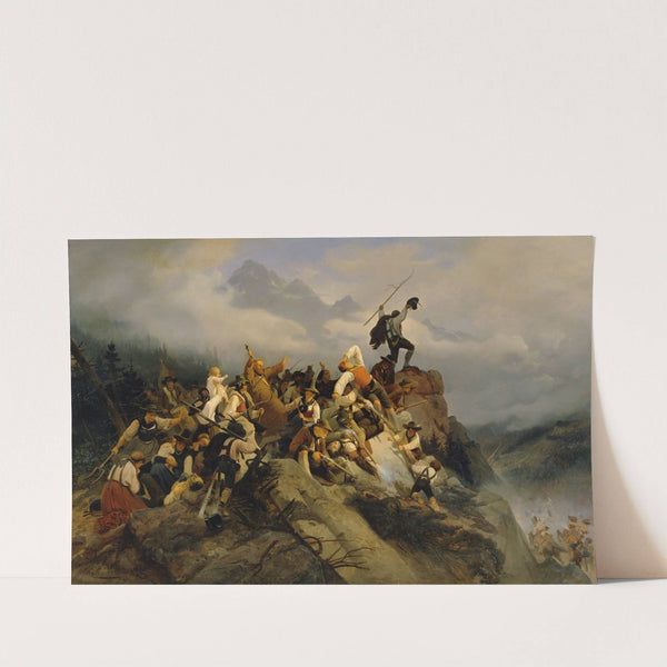 Pater Joachim Haspinger unter den kämpfenden Bauern by Mathias Artaria