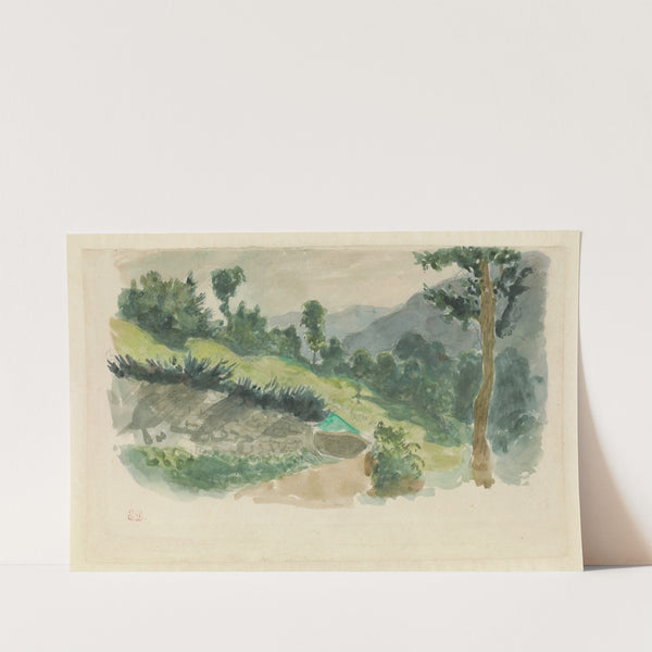 Path on the Side of a Mountain, Eaux-Bonnes, the Pyrénées (1845) by Eugène Delacroix