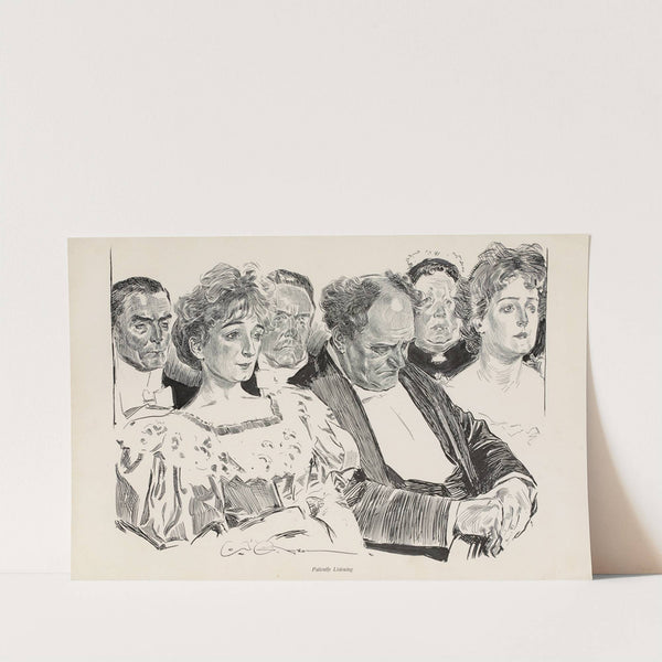 Patiently Listening (1897) by Charles Dana Gibson