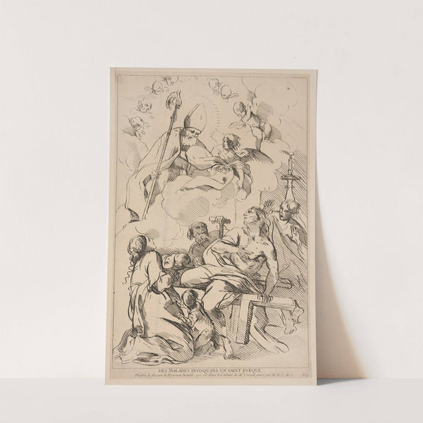 Patients invoking a bishop saint by Giacinto Brandi