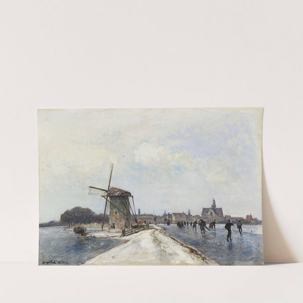 Patineurs À Maassluis by Johan Barthold Jongkind