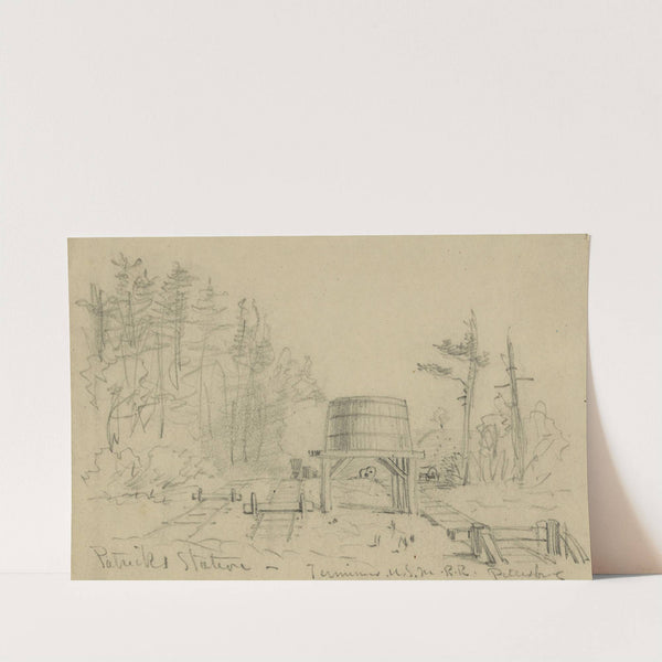 Patricks Station. Terminus U.S.M.R.R. Petersburg (1860-1865) by Alfred Rudolph Waud