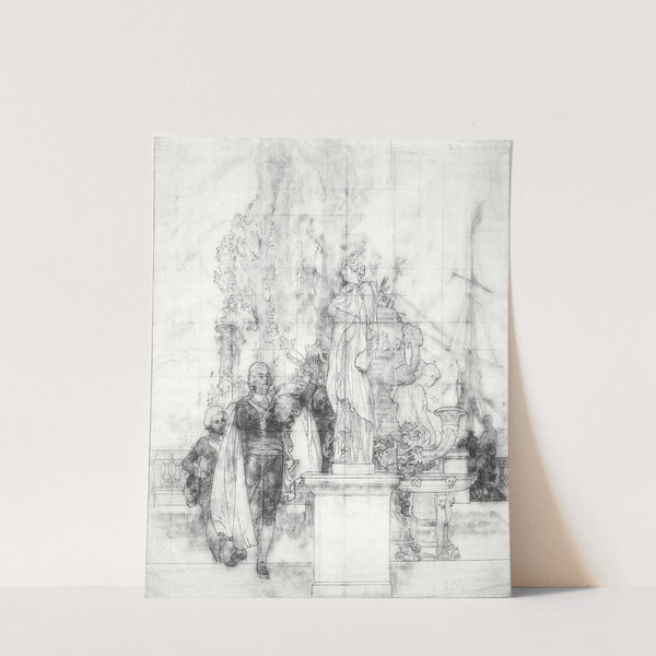 Patron of the Fine Arts and Founder of the Museum King Gustav III of Sweden Recieving Antique Pieces of Art (1895-1896) by Carl Larsson