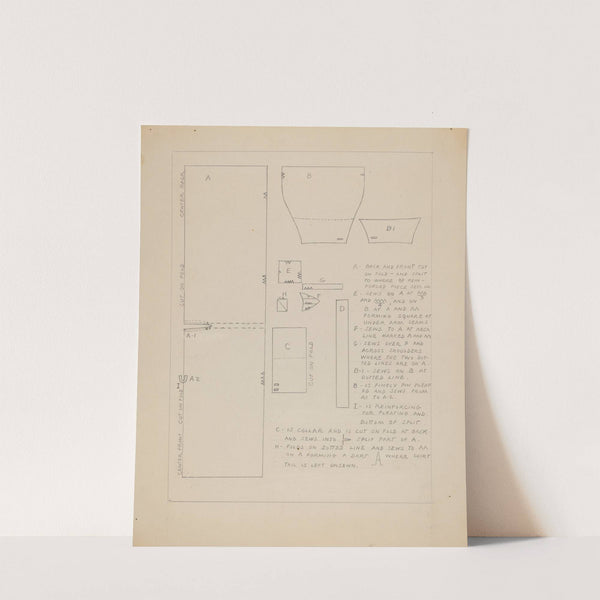 Pattern for Man's Shirt by Rosalia Lane