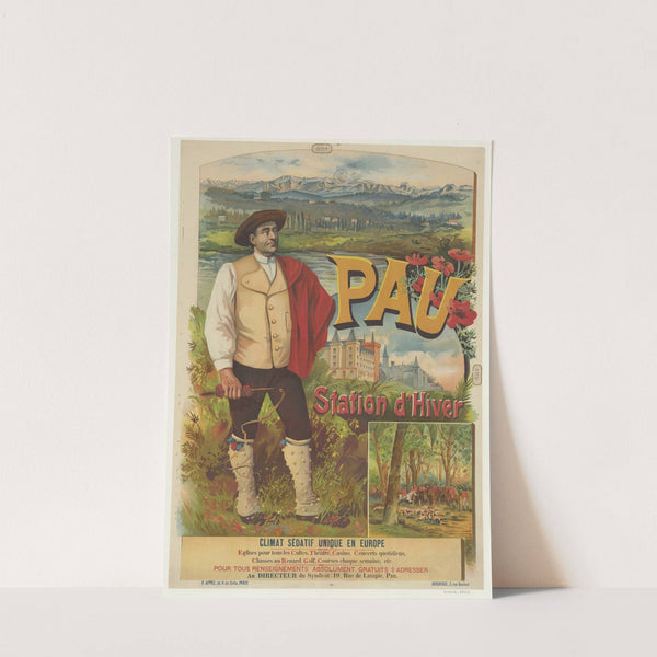 Pau, station d’hiver. Climat sédatif unique en Europe (1890) by Lith. F. Appel