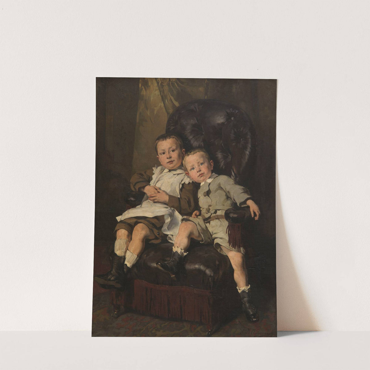 Paul and Edmond Roger, the Artist’s Stepchildren (1872) by Alfred Cluysenaar