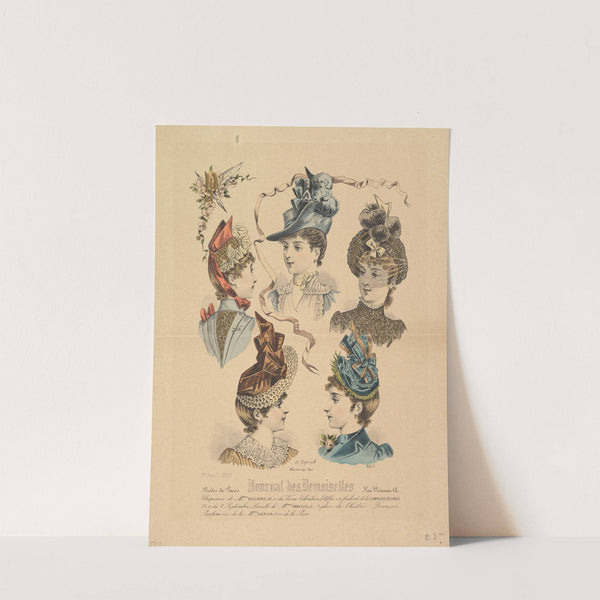 Paul Deferneville (Ladies''' Hats, No. 4671, from Journal des Demoiselles _1888) by Marcellin-Gilbert Desboutin