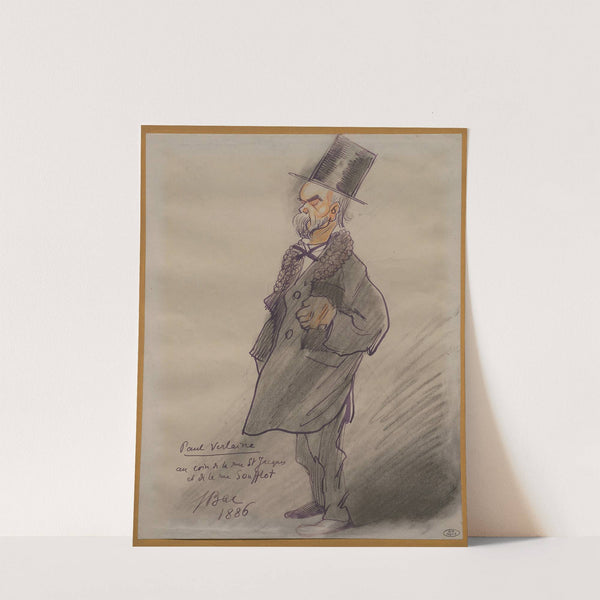 Paul Verlaine, au coin de la rue St Jacques et de la rue Soufflot (1886) by Ferdinand Bac