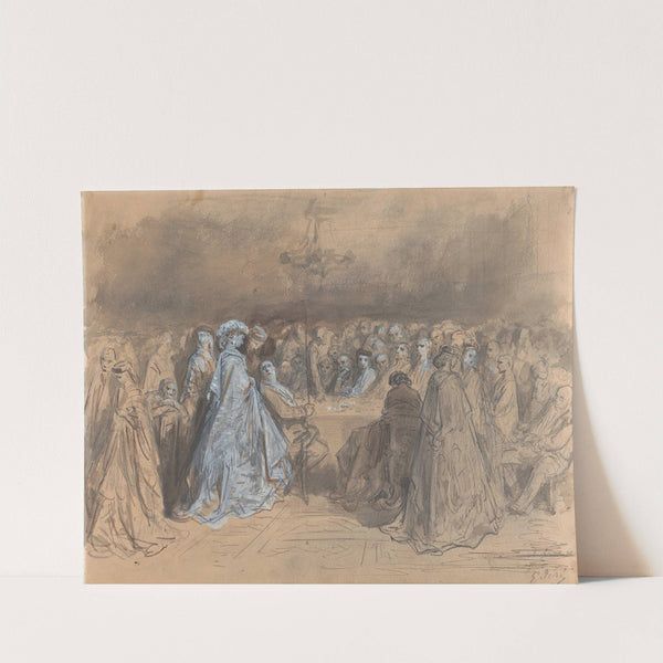 Pauline Viardot Gambling at Baden-Baden (1862) by Gustave Doré