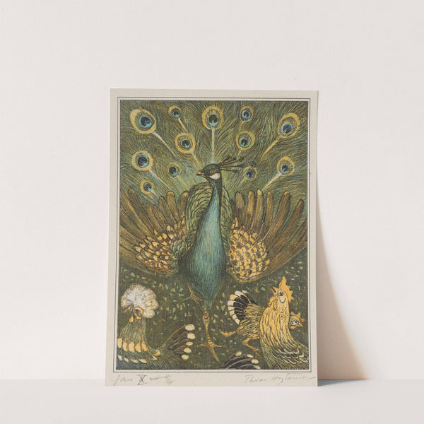 Pauw met kippen by Theo van Hoytema