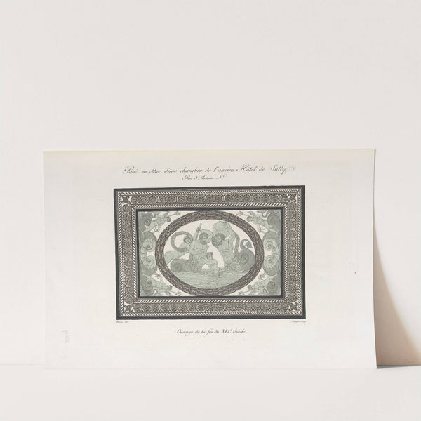 Pavé en stuc, d'une chambre de l'ancien hôtel de Sully. Rue St. Antoine no. by Nicolas Xavier Willemin