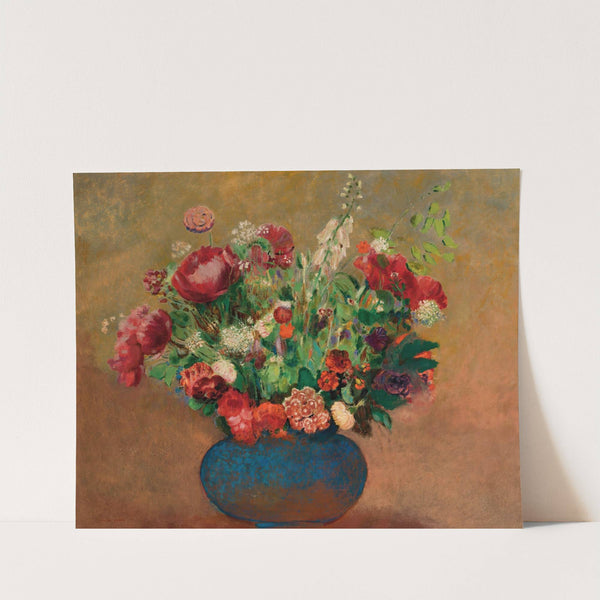 Pavots Et Oeillets De Poète Dans Un Vase Bleu by Odilon Redon