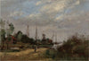 Paysage à la lavandière et au moulin, Hollande