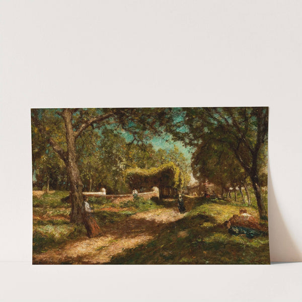 Paysage animé de petits personnages (circa 1867) by Adolphe Monticelli