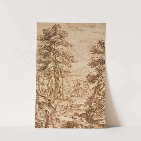 Paysage arboré avec Marie-Madeleine pénitente by Giovanni Francesco Grimaldi