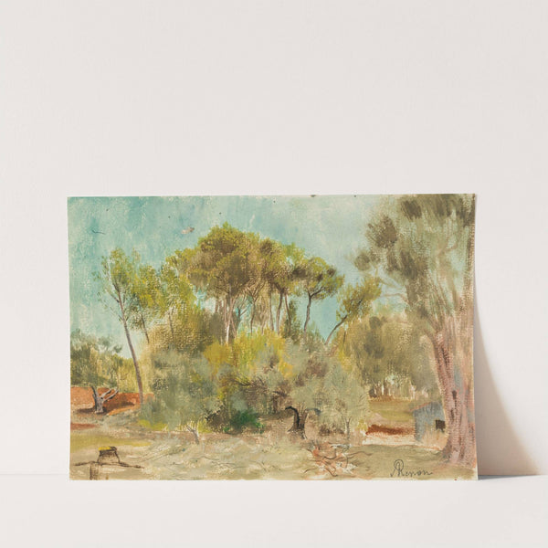 Paysage au bosquet de pins by Ary Ernest Renan