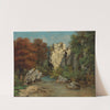 Paysage Au Ruisseau Et Au Rocher by Gustave Courbet