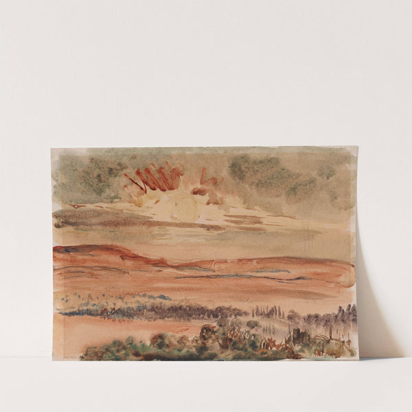 Paysage au soleil couchant by René Piot