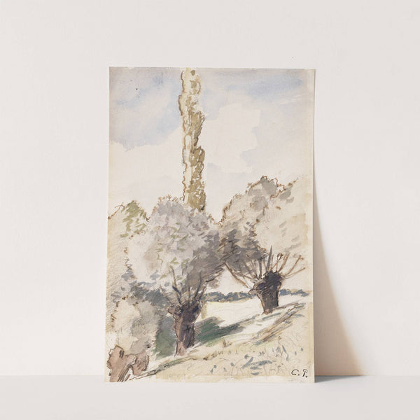 Paysage aux arbres by Camille Pissarro
