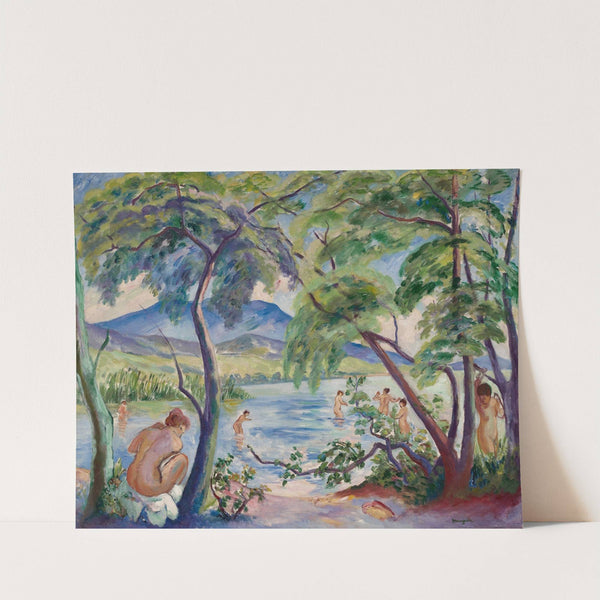 Paysage aux baigneuses, Colombier by Henri Manguin