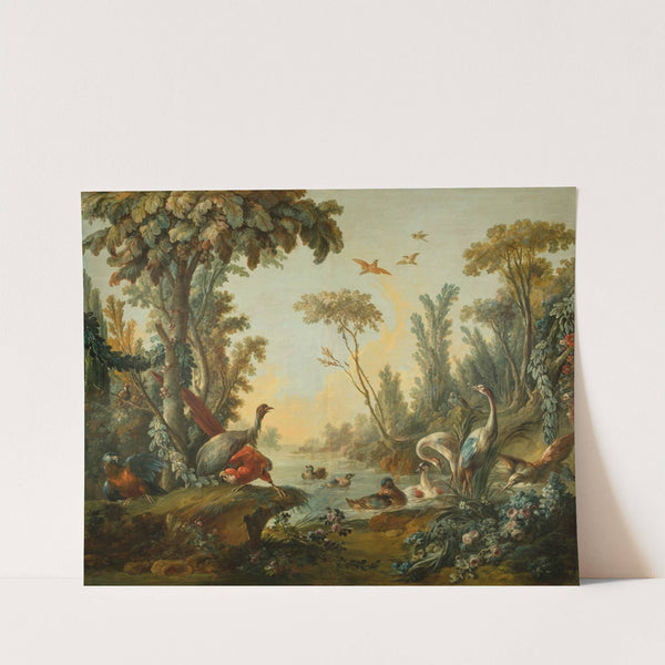 Paysage aux échassiers by Jean-Baptiste Huet