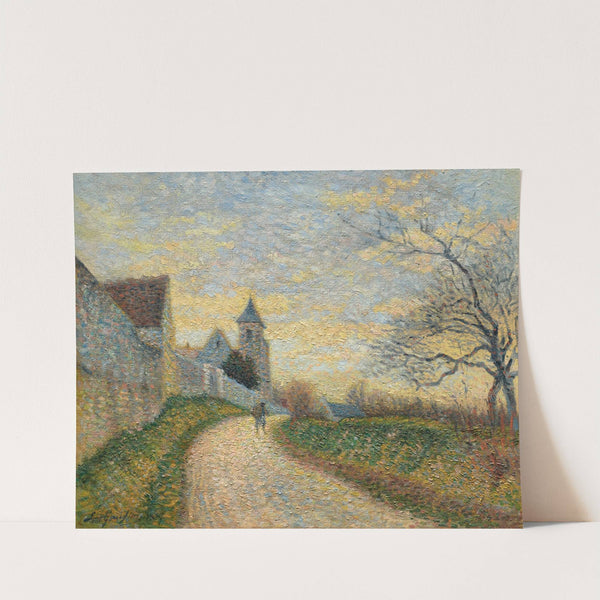 Paysage aux environs de Lagny, l'église de Conches by Léo Gausson