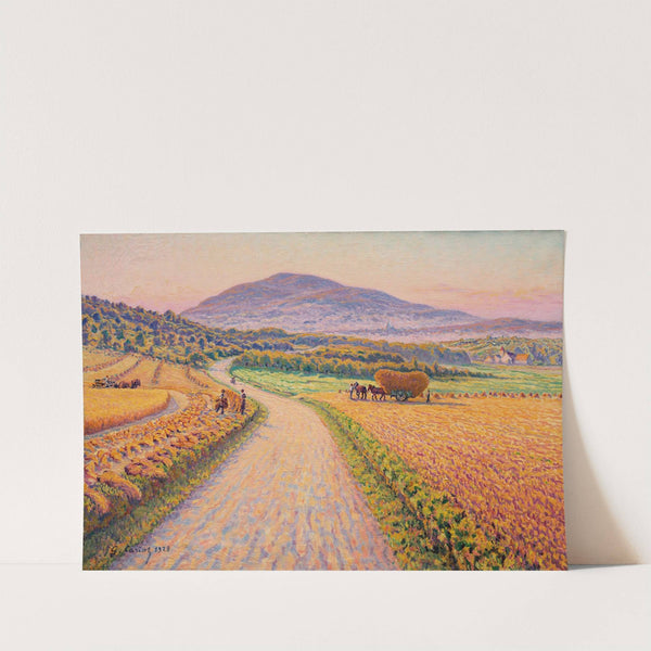 Paysage aux meules de foin by Gustave Cariot