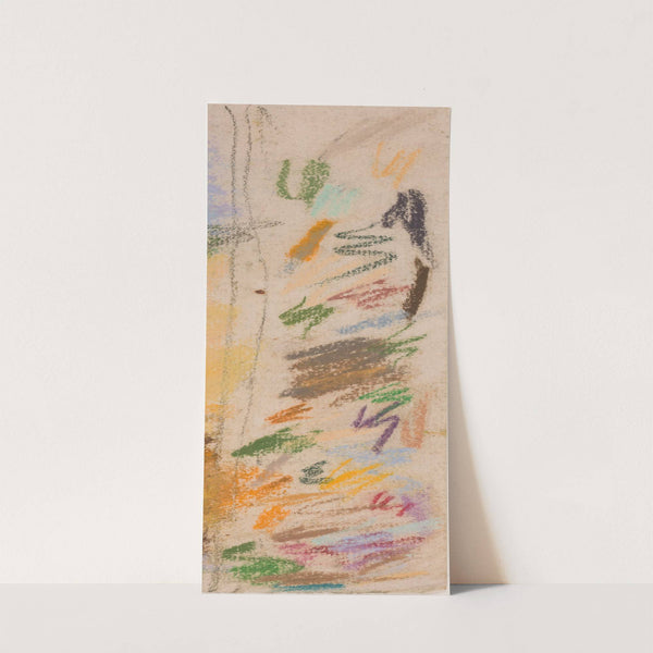 Paysage avec arbres et rochers et essais de couleurs (1872) by Armand Guillaumin