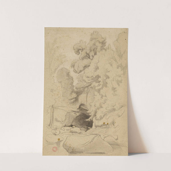 Paysage avec grotte by Jean-Achille Benouville