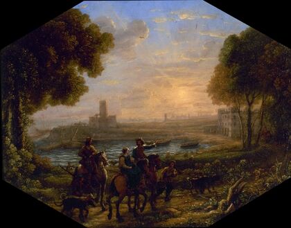 Paysage avec le port de Santa Marinella